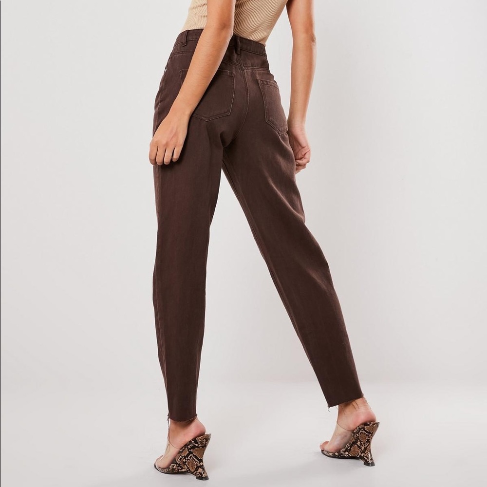 ▪️sold▪️missguided mom jeans brown high waisted - Picture 2 of 8